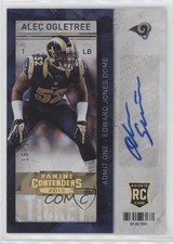 2013 Contenders Short Print Rookies Cracked Ice /21 Alec Ogletree #104 Auto 0zm3