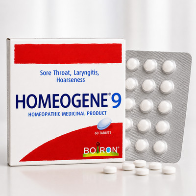 Homöogene 9 Boiron homöopathisches Mittel Heiserkeit Halsschmerzen 60 Tabs