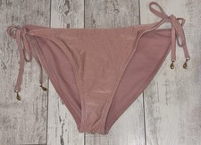 Shade  Shore Side-Tie Bikini Bottoms size L 12-14 - Pink Shimmer/Sparkle - NEW