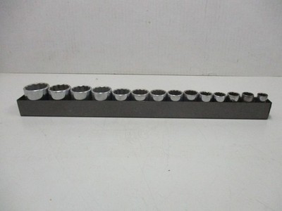 Craftsman =V= 14pc 1/2'' Drive 12 Point SAE Socket Set 7/16 - 1-1/4 USA