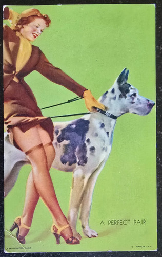VTG 1940's Gil Elvgren Mutoscope Card, A Perfect Pair