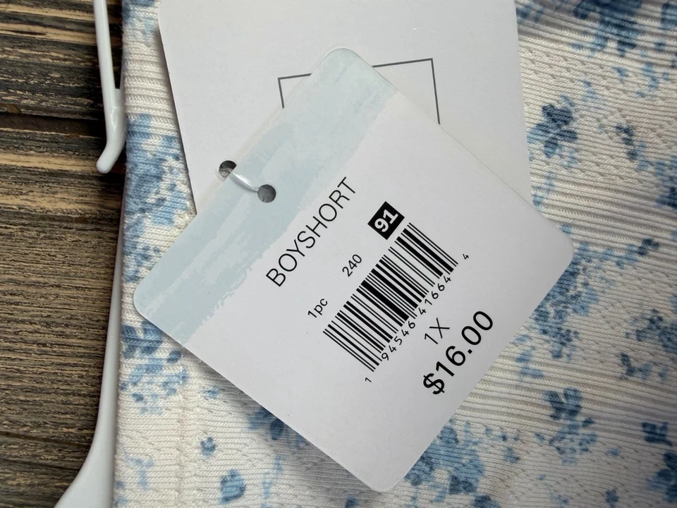 Спокойные и настоящие женские шорты для мальчиков 1X с цветочным принтом синие пуантели вискоза/спандекс - Изображение 4 из 4