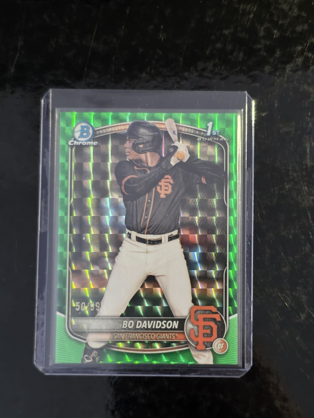 2025 Bowman Chrome Bo Davidson 1st Bowman Green Geometric /99 Giants