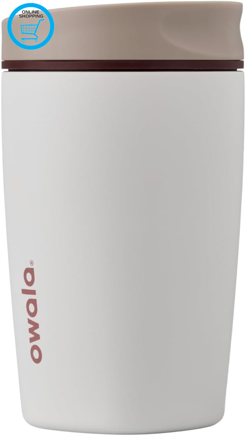 Smoothsip Slider Insulated Stainless Steel Coffee Tumbler, Reusable Iced Coffee