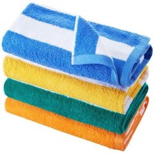 Beach Towel 4 Pack Oversized Beach Towels 30 x 60 in Cabana Striped Large