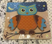 Puzzle Kids Wooden Owl 5 Pc 5.75 Inch x 5.74 Inch  New Sealed In Package