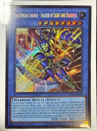 Black Luster Soldier - Soldier of Light and Darkness [Extended Art] CORI-EN028 YuGiOh Chaos Origins card