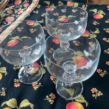 Crystal Cocktail Glass Set of 3 Bohemia Crystal Claudia Pattern Champagne Coupe