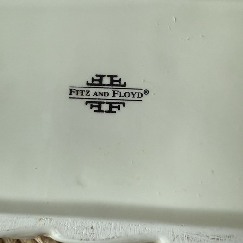Fitz & Floyd Herb Planter – 1990s Vintage Ceramic Floral Ribbon Lattice Design - Picture 7 of 7