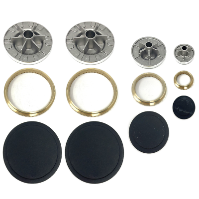 Copri Fuochi Cucina Gas 4 Fuochi Kit Ricambi Bruciatori E Spartifiamma Per Piano Cottura A Gas Lofra 4 Fuochi, Serie Completa, 12 Pezzi Bruciatori Lofra
