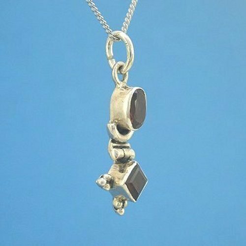 P439G Plata de Ley Granate Bisagras Colgante Dije Nuevo Sólido 925 - Imagen 3 de 3