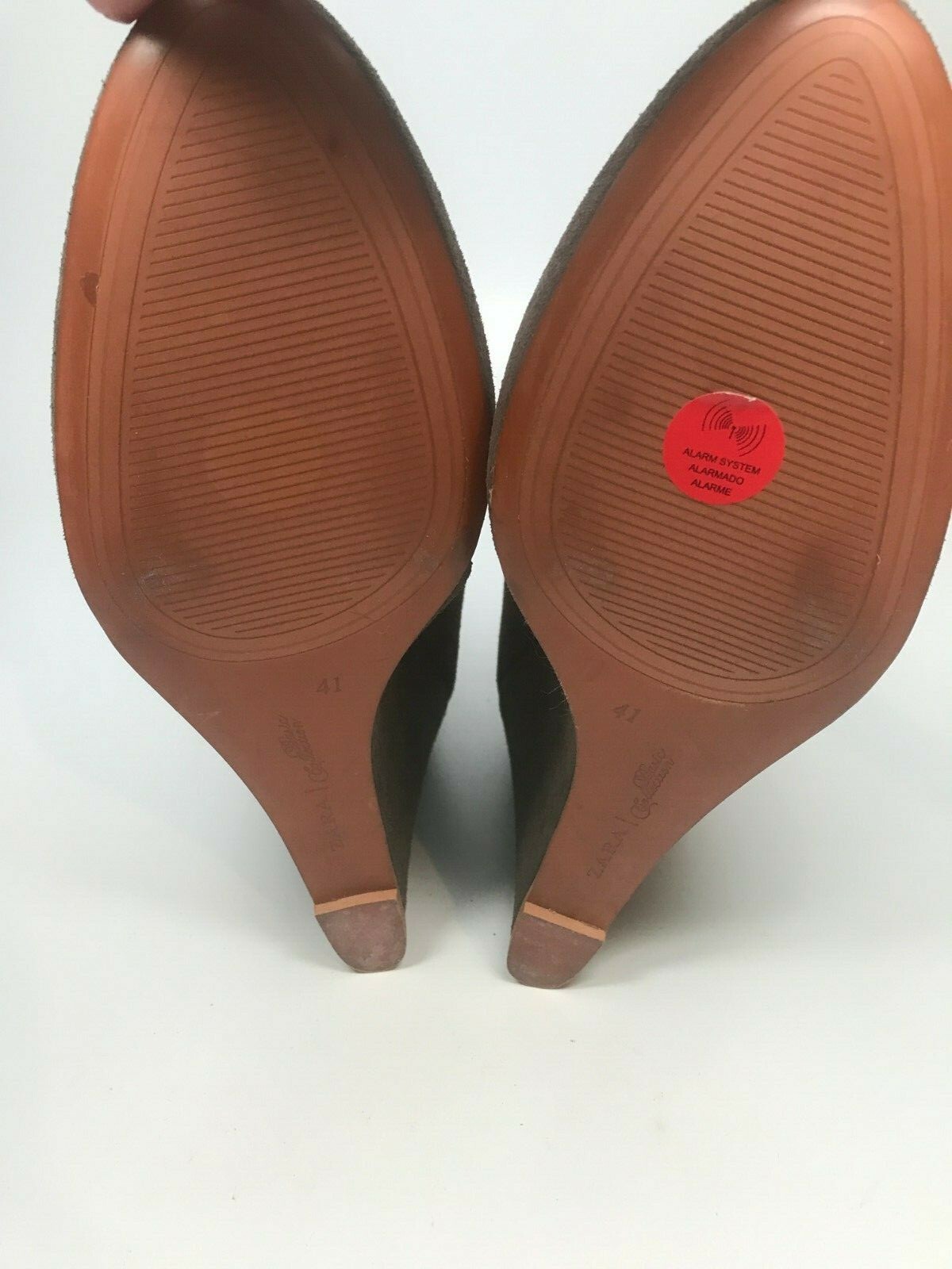 ZARA Basic Collection Leather Zip Ankle Wedge Boo… - image 7