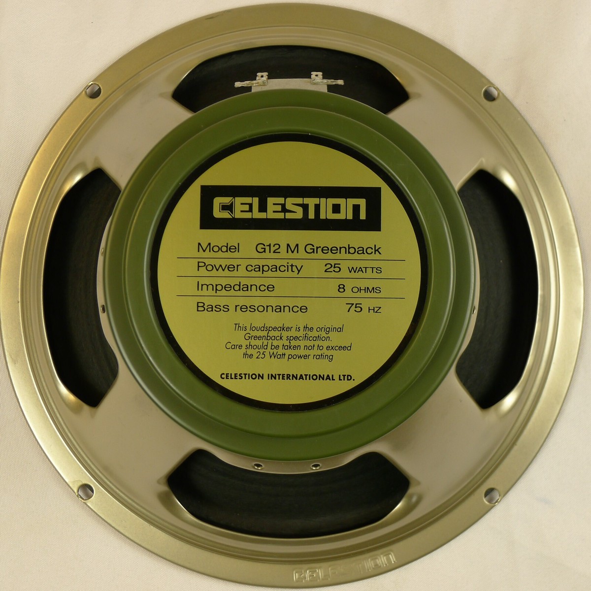 Celestion G12M T1220A Greenback 12 Inch Guitar Speaker 25 Celestion G12M T1220A Greenback 12 Inch Guitar Speaker 25