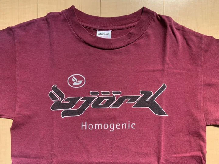 Bjork 90S T-Shirt M Vintage Homogenic Red bk22 from Japan 100% Authentic