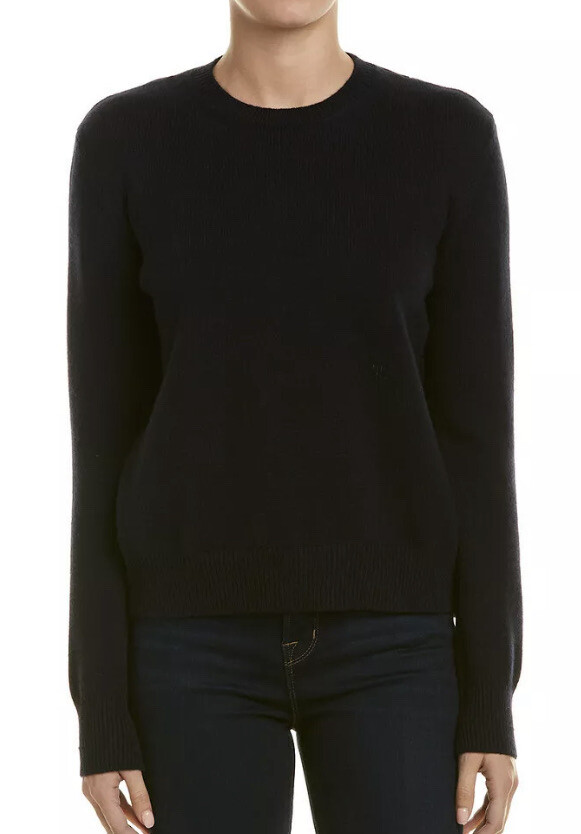 Celine Black Cashmere Sweater Cross Back NWOT $900 Size Small