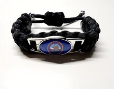Chickasaw Nation Native American Pride Flag Charm Bracelet Heritage Ethnicity 