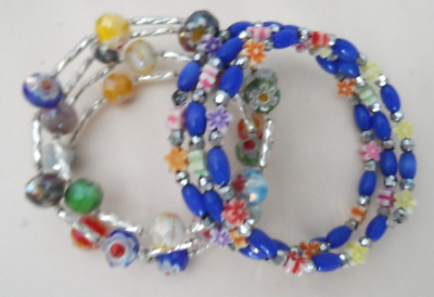 Vintage Bracelets -2 MULTI-COLOR ADJUSTABLE STRETCH