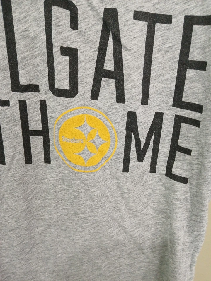 Camiseta para mujer Victoria Secret rosa Pittsburgh Steelers gris medio logotipo abanico Foto 4 de 4