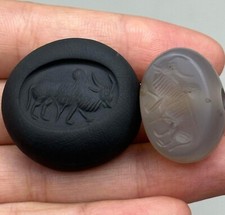 Wonderful ancient Roman old unique Crystal agate stone seal Intaglio Stamp bead