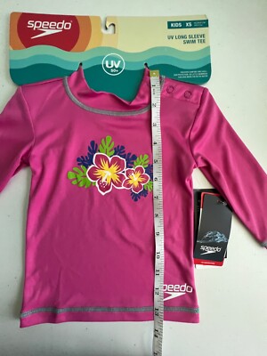 Speedo Mädchen UV-Schwimmshirt Kurzarm – Bedruckt, Rashguard Aus Polyester/Elasthan – Ideal Für Pool, Strand & Schwimmunterricht