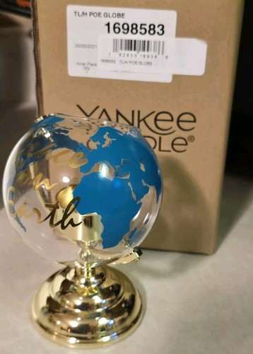 Yankee Candle PEACE ON EARTH GLOBE 🌍 Tealight Candle Holder NEW IN BOX 🌍 - Picture 3 of 16