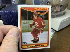 1990-91 Topps Hockey Card Al MacInnis Calgary Flames #127