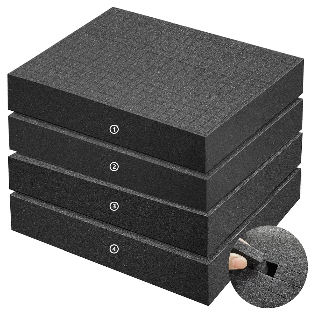pokkun　TIPISM 06 LOTION & 03 FOAM セット 4 Pcs Polyurethane Pluck Pre Cube Sheet Foam for Boxes Cases