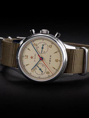 1963 movimiento gaviota cronógrafo mecánico estuche de exhibición de zafiro 38 mm - Imagen 8 de 11