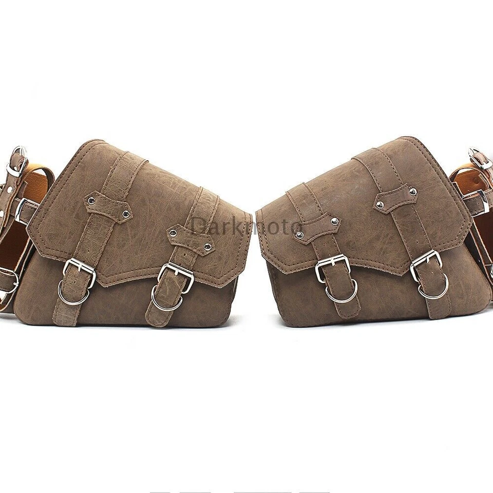 Motorcycle Saddle Bags For Harley Sportster XL 883 XL 1200 Side Tool Bag Luggage - Image 4 of 4