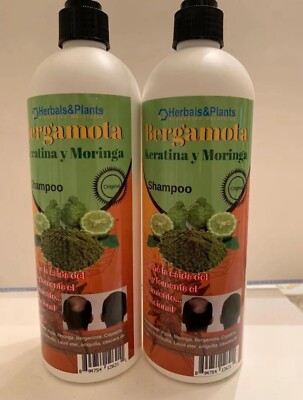 2x Shampoo BERGAMOTA KERATINA Y MORINGA Detiene la Caida de Pelo DE Mexico