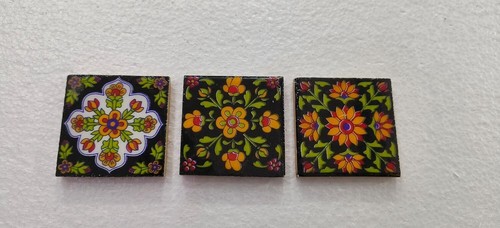 Floral Kitchen Washroom Mosaic Furniture Tile Handmade Backsplash 2'' Set Of 9 - Picture 5 of 5