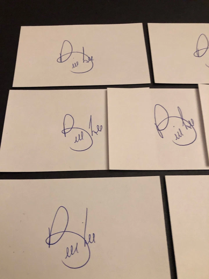 (Lote de 10) Bill Lee 1975 Medias Rojas Firmado Índice 3x5 Tarjeta Autografiada Lote 10-2 Foto 2 de 4