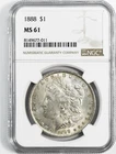 1888 $1 Morgan Silver Dollar MS61 NGC Uncirculated Philadelphia