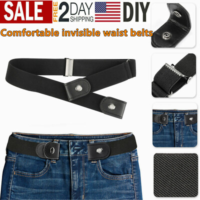 Buckle-free Elastic Invisible Waist Belt For Jeans Elastic  display picture 1