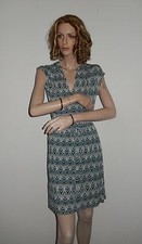 ANN TAYLOR LOFT DRESS WOMEN SLEEVELESS LOW V-NECK DRESS