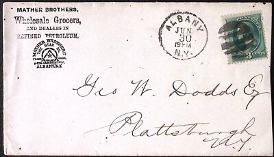 Mather Brothers Wholesale Grocers Refined Petroleum Albany NY Advertising Cover