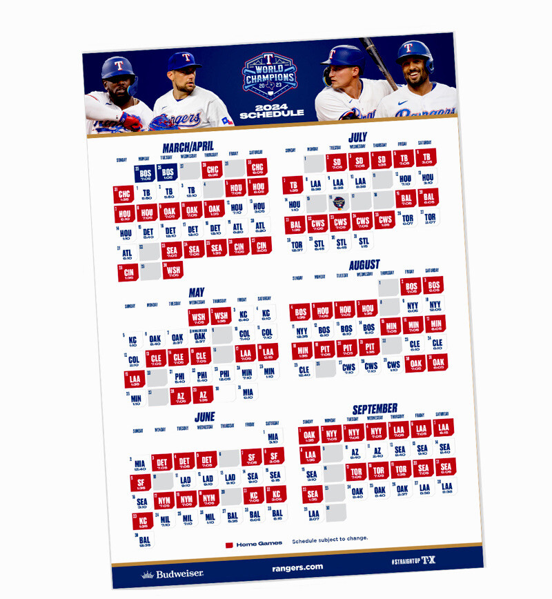 1-2024-opening-day-schedule-world-series-champions-texas-rangers-official-sga-ebay