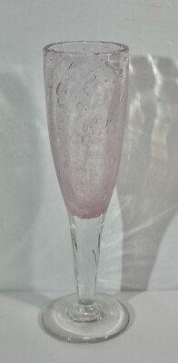 Biot Champagne Glass Pink Handblown In Biot, France - SABA 