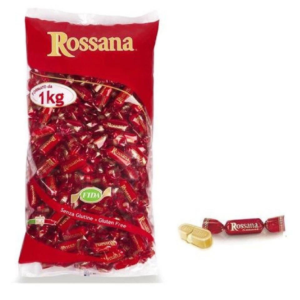 FIDA 1 KG CARAMELLE ROSSANA RIPIENE AL LATTE PERUGIA ROSSA FINISSIME SENZA GLUTINE