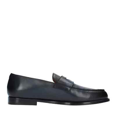 Doucal's Herren Halbschuh Leder blau mit rutschfestem Lederboden Art. DU3260