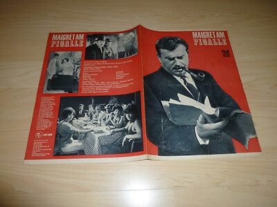 Progress Filmprogramm 75 / 68 - Maigret am Pigalle - 60s 60er Programmheft Info