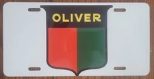 Oliver Tractor Logo Aluminum Vanity License Plate Tag