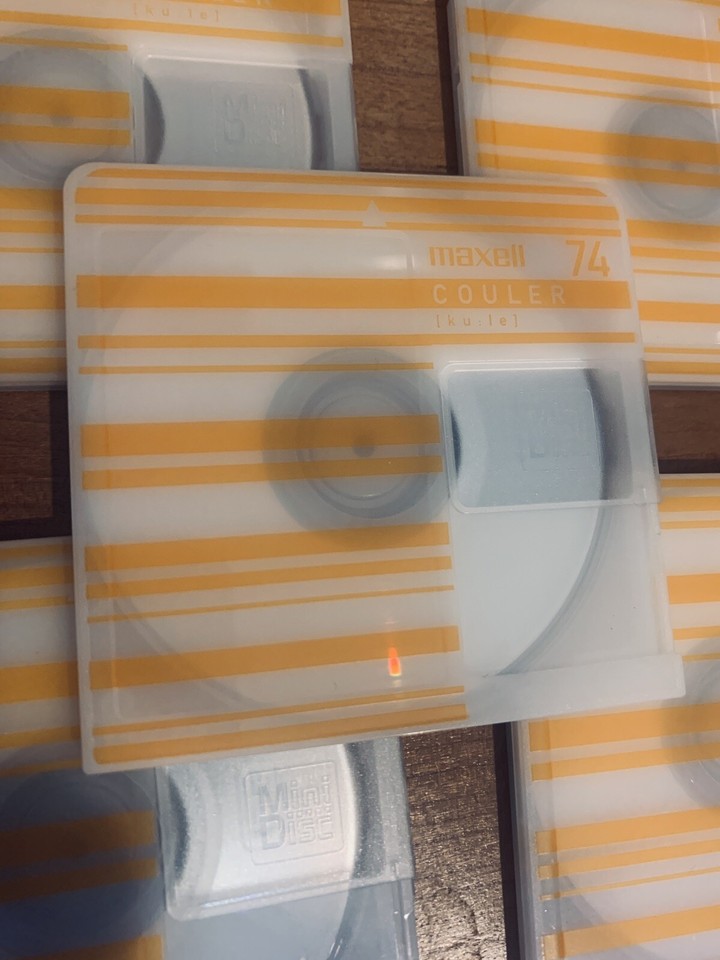 5 MAXELL Coulor 74 minute Candystripe Minidiscs. 5 Orange. Rare** eBay
