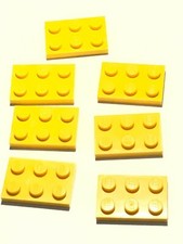 New Lego 7x Yellow Plate 2 x 3 3021
