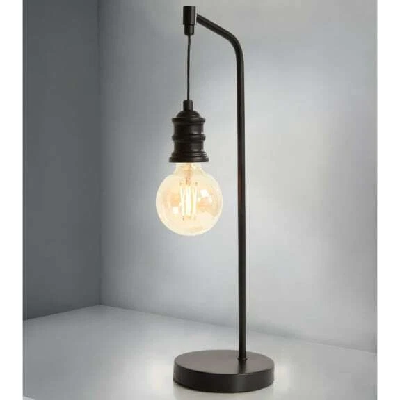 Smart Looking Industrial Hanging Bulb Table Lamp Desk Table At Home Matt Black