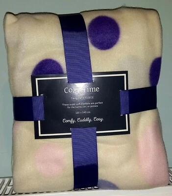 New Cozy Time Twin Pack Fleece Purple Size 120 x 140 cm