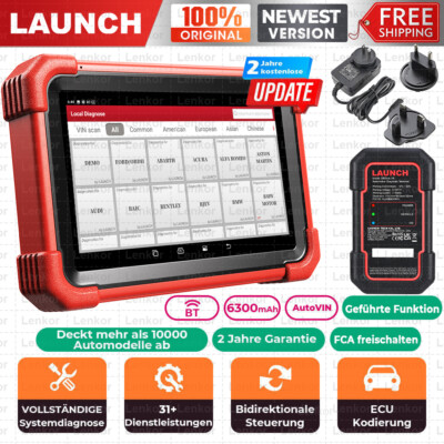 2026 Launch CRP919X BT KFZ Diagnosegerät OBD2 Scanner ALLE SYSTEM ECU Coding