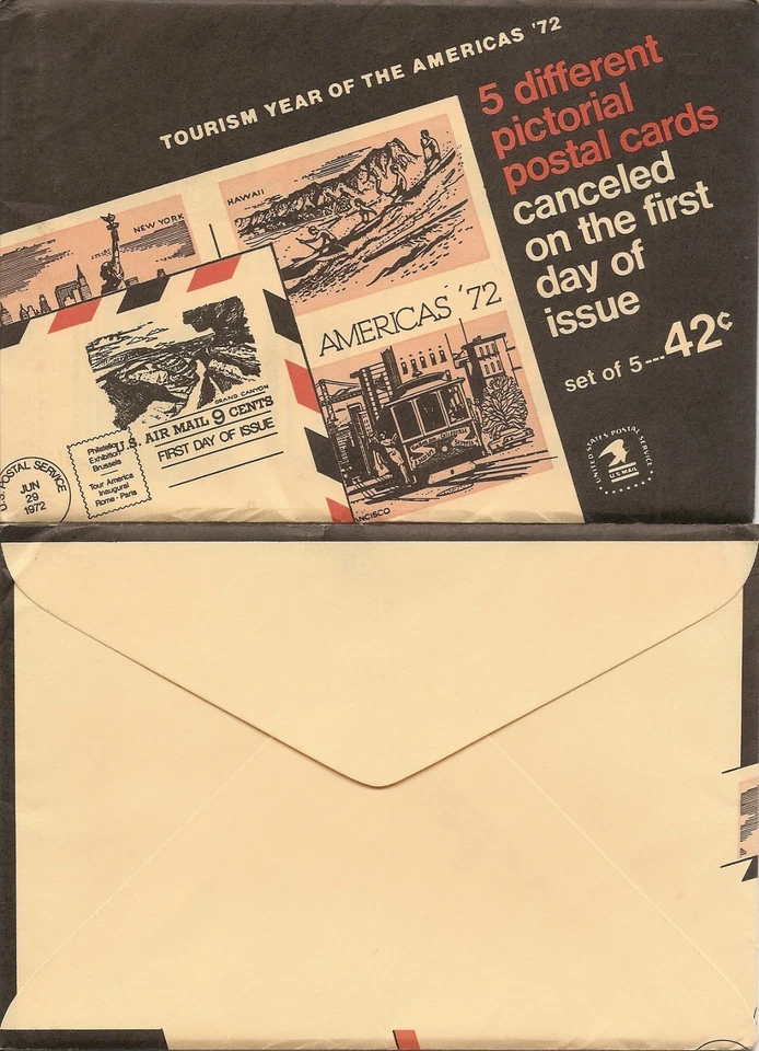 US SC # UX61-UX63-UXC12-UXC13 Tourism Year Of The Americas FDC. Uncacheted. - Image 3 of 3