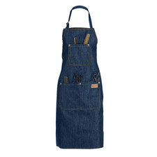 Denim Apron Salon Working Clothes Barber Cloth Kitchen Cooking Grill Restaurant