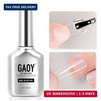GAOY Nail Glue Gel, 2 in 1 Nail Glue and Base Coat for Acrylic Tips, 16ml Gel fo